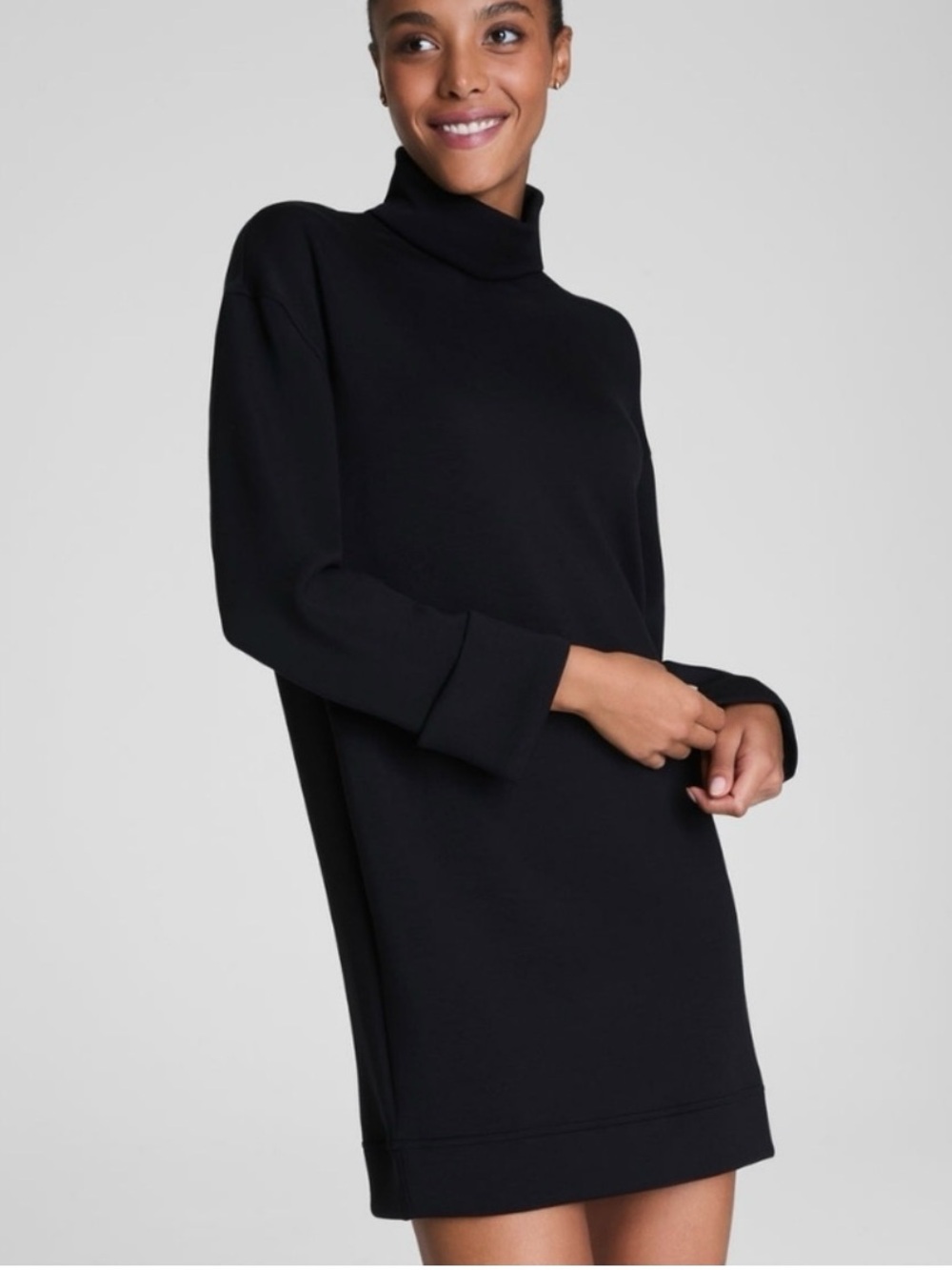EUC Like new SPANX szXL AirEssentials Turtleneck Long Sleeve Minidress in Black…